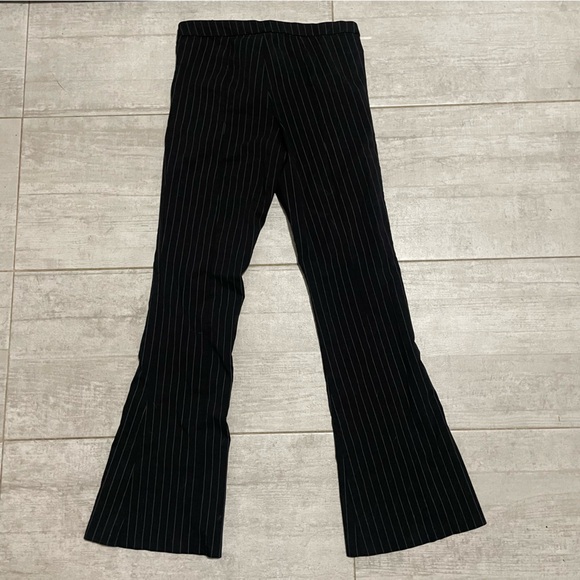 Black Pinstripe Pants Size 6 - Picture 3 of 4